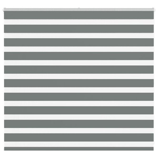 vidaXL Zebra roleta tmavošedá 155x100 cm šírka látky 150,9cm polyester
