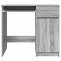 vidaXL Stôl sivý dub sonoma 86x49x76 cm kompozitné drevo