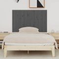vidaXL Nástenné čelo postele sivé 140x3x90 cm masívna borovica