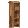vidaXL barový stôl s policou Staré drevo 102x50x103,5 cm