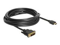 Kábel adaptéra - DVI-D s pinmi (samec) do HDMI s pinmi (samec) - 5 m - trojnásobne tienený - čierna