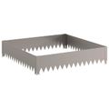 vidaXL Obrubník trávnika 4 ks 100 x 100 x 20 cm Oceľ Hrdzavý