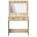 vidaXL Toaletný stolík Sonoma dub 78,5 x 41 x 135 cm Kompozitné drevo