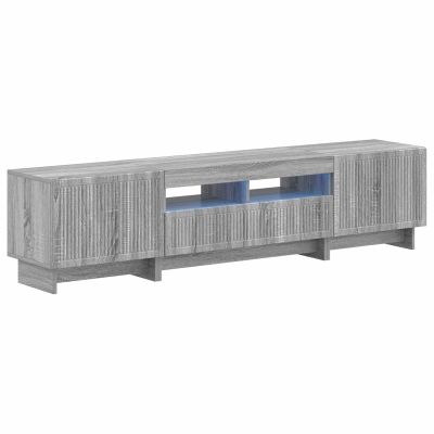 vidaXL 5-dielny LED TV kabinet Sivý Sonoma Kompozitné drevo