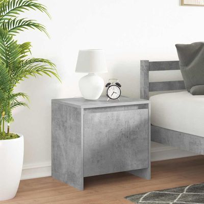 vidaXL Nočné stolíky 2 ks betónové sivé 45x34x44,5 cm drevotrieska