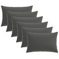 vidaXL Poťah na podložku 6 pcs HEERLEN Antracitová 30 x 50 cm