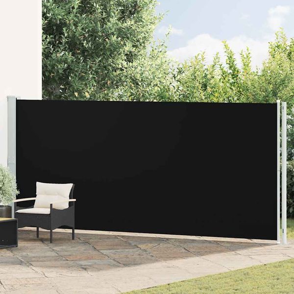 vidaXL Zaťahovacia bočná markíza 180x600 cm čierna