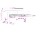 vidaXL Rozkladacia denná posteľ s matracmi modrá 90x200 cm zamat
