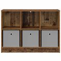 vidaXL Servírovacia skriňa Staré drevo 88,5 x 27,5 x 63,5 cm