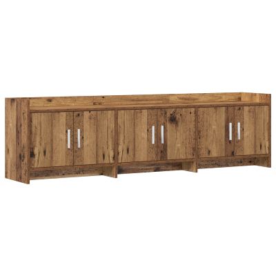 vidaXL TV skrinka 168 x 33 x 47 cm Staré drevo Kompozitné drevo