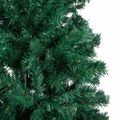 vidaXL Osvetlený umelý vianočný stromček s guľami, zelený 150 cm, PVC