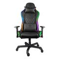DELTACO GAM-080, RGB Herná stolička čierna