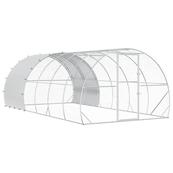 vidaXL Kurník pre kurčatá Strieborná 600 x 300 x 200 cm