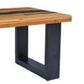 vidaXL Konferenčný stolík 100x50x40 cm masívne teakové drevo a polyresin