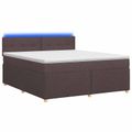 vidaXL Posteľ boxspring s matracom Tmavohnedá 140 x 190 cm Látka