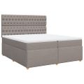 vidaXL Boxspring posteľ s matracom sivohnedý 200x200 cm látka