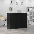 vidaXL Recepčný stôl čierna dub 135x50x103,5 cm kompozitné drevo