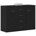 vidaXL Komoda čierna dub 88x30x64 cm, imitácia dreva