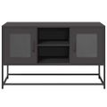 vidaXL TV skrinka čierna 100,5x39x60,5 cm oceľ