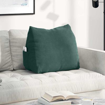 vidaXL Poduška na chrbát Tmavozelená 60 x 20 x 50 cm Kordúrová tkanina