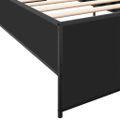 vidaXL Posteľný rám čierny 100x200 cm kompozitné drevo a kov