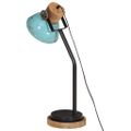 vidaXL Stolová lampa 25 W šmuhovaná modrá 18x18x60 cm E27