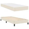 vidaXL Rám postele s matracmi Krémová 90 x 200 cm látka
