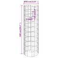 vidaXL Kruhové gabiónové vyvýšené záhony 4 ks Ø30x50/100/150/200 cm