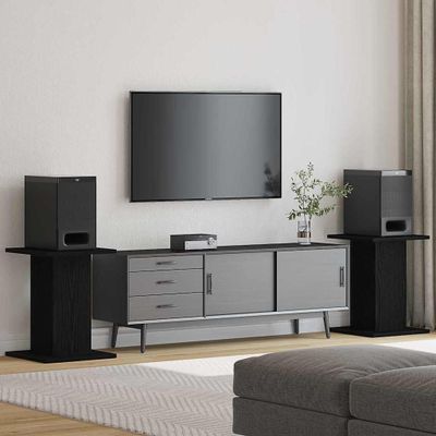 vidaXL Stojany na reproduktory 2 pcs Čierny dub 30 x 30 x 40 cm