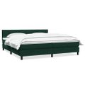 vidaXL Box Spring Posteľ s matracom Tmavo zelená 200x210 cm Zamat