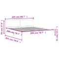 vidaXL Posteľný rám s čelom betónovo sivý 200x200 cm