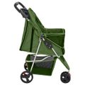 vidaXL Skladací kočík pre psa zelený 80x46x98 cm oxfordská tkanina