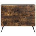 vidaXL Nočný stolík Dymový dub 62 x 34,5 x 47,5 cm Kompozitné drevo