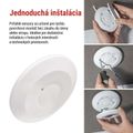 Mikrovlnný senzor (pohybové čidlo) IP20 2000W, biely
