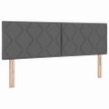 vidaXL Posteľ s pružinovým rámom Tmavo šedá 200 x 140 cm látka