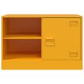 vidaXL TV skrinky 2 ks horčicovo-žlté 67x39x44 cm oceľ