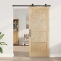 vidaXL Posuvné dvere ORKDAL 86 x 211 cm Borovicový masív Prírodná