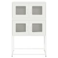 vidaXL Highboard White 68x39x107 cm Oceľ