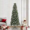 vidaXL Umelý vianočný stromček Zelená 240 cm PVC, plast a oceľ