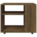 vidaXL Bočný stolík hnedý dub 70x35x60,5 cm spracované drevo
