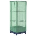 vidaXL Záhon s krytom na skleník ratanový vzhľad 40x40x123 cm