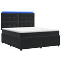 vidaXL LED boxspring posteľ s matracom Čierna 180 x 200 cm Zamat
