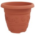 vidaXL Kulatý kvetináč 6 ks Tehlovo červená Ø 30 x 25 cm Plast