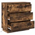 vidaXL Nočný stolík Dymová dub 71 x 34,5 x 75 cm Kompozitné drevo