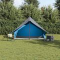 vidaXL Rodinný stan so strechou Modrá a šedá 256 x 256 x 185 cm