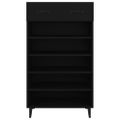 vidaXL Botník čierny 60x35x105 cm spracované drevo