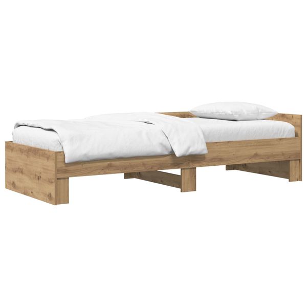 vidaXL Rám postele s čelom Dub artisan 80 x 200 cm Kompozitné drevo