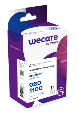 WECARE ARMOR ink kompatibilný s BROTHER LC-980/1100, čierna/CMY