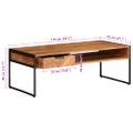 vidaXL Konferenčný stolík 110x55x40 cm, akáciový masív
