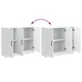 vidaXL Servírovacia skriňa Biela 89 x 34,5 x 77 cm Kompozitné drevo